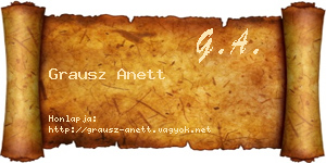 Grausz Anett névjegykártya