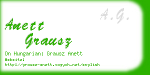 anett grausz business card